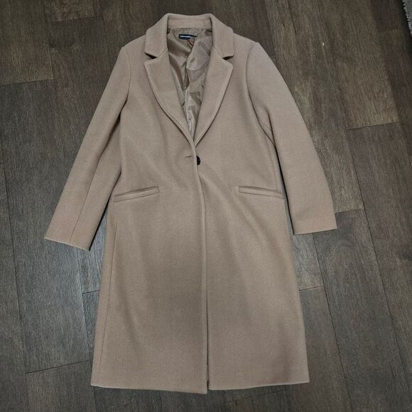 Bianco Ghiaccio Beige Coat Size 40 4 S - Picture 3 of 15